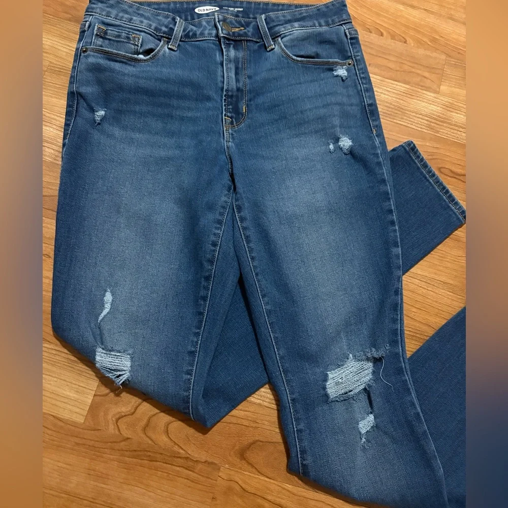 Old Navy Pop Icon Skinny Jeans Distressed Women Size 8 - Picture 8 of 8